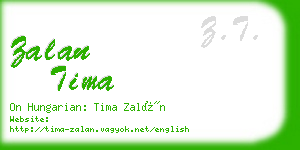 zalan tima business card